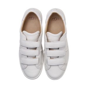 White leather Velcro Ugg sneakers